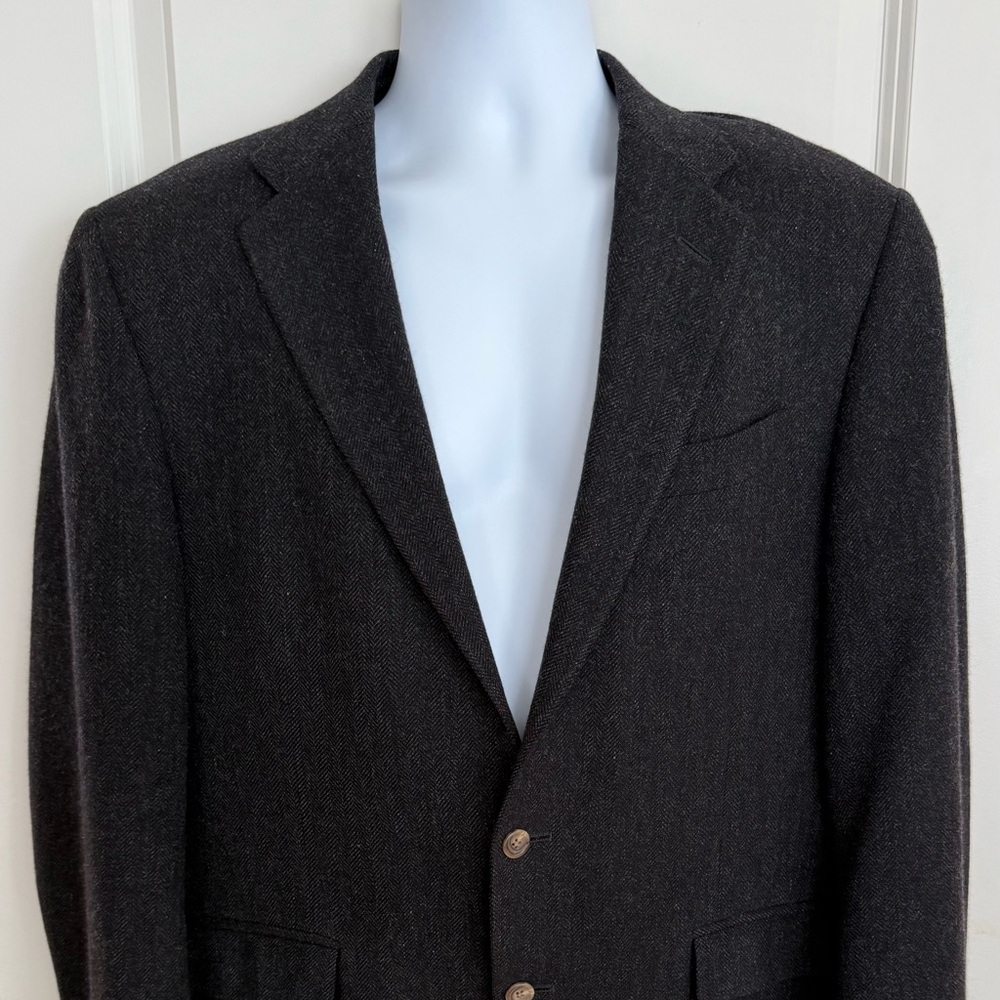 Polo Ralph Lauren Charcoal Men's Blazer, 42R, Wool & Angora, Excellent Condition